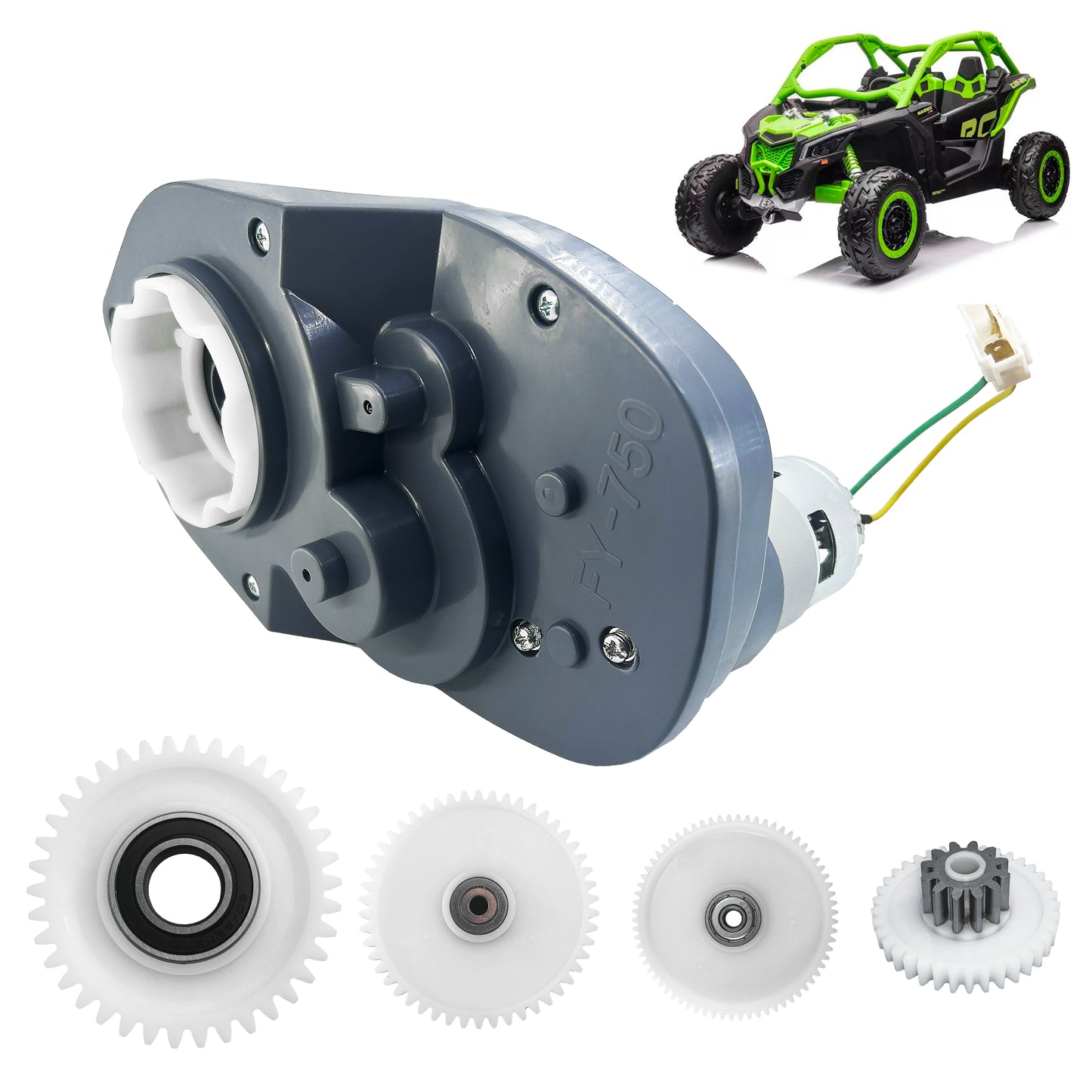 24 Volt RS775 25000RPM 280W High Torque Motor Gearbox for SUV Kid's Off-Road Vehicle Replacement Parts