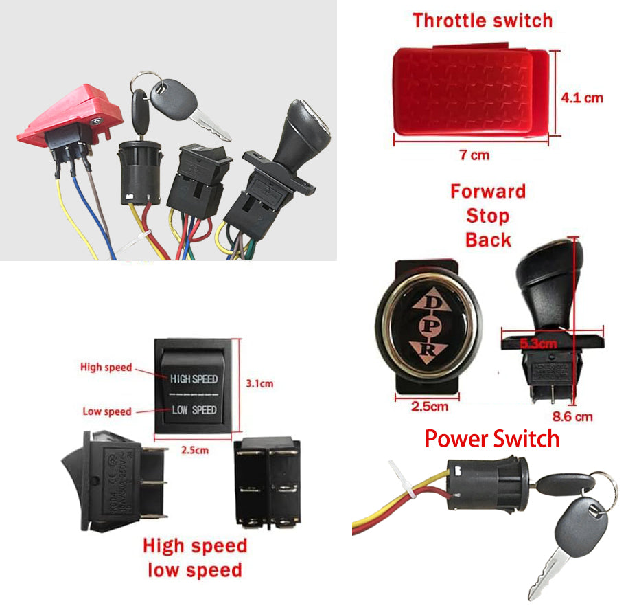 24V DIY Wires Harness Conversion Kit for Kid's Ride On Toys Electric Car