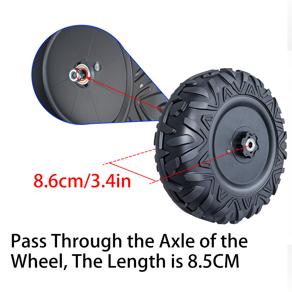2Pack 33CM/13'' PU Solid Rubber Tire for Power Wheels