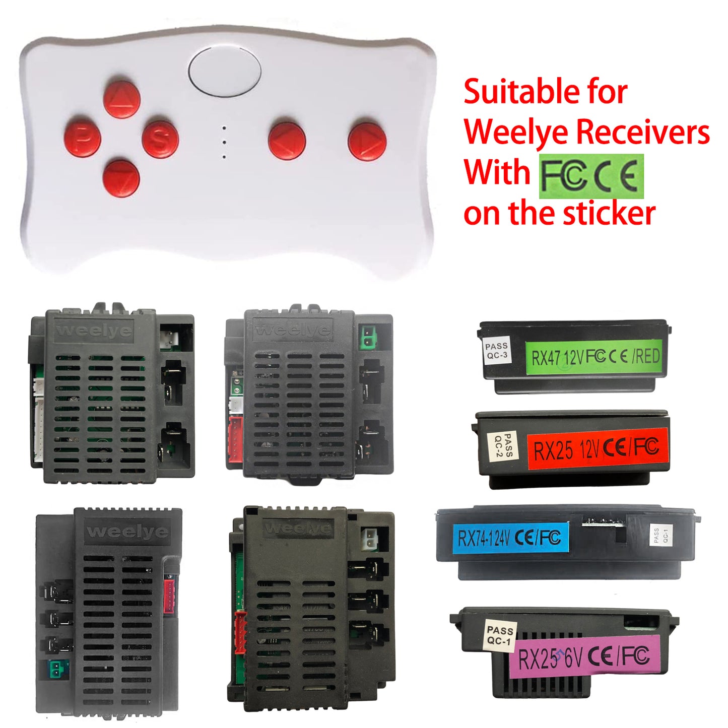 Weelye RC White FCC for Children's Electric Car