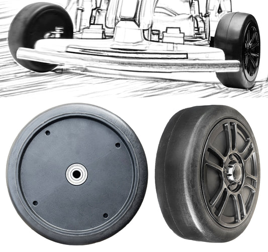 2Pack 8.6''/22CM Solid Rubber Tires for Power Wheels