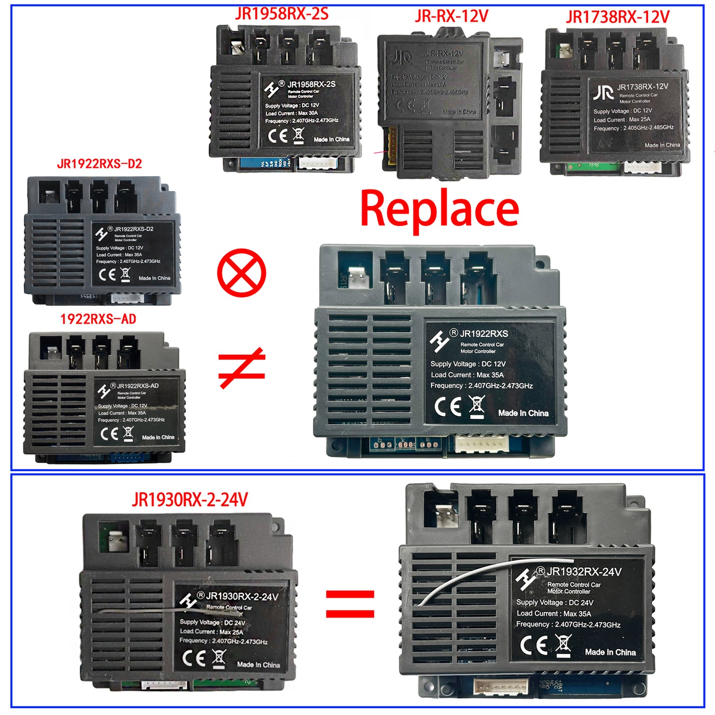 JR1932RX-24V Ride On's Parts,Replacement Control Board Module