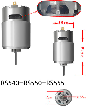 2PCS 6V-24V RS550 High Speed Motor for Children's Electric Car