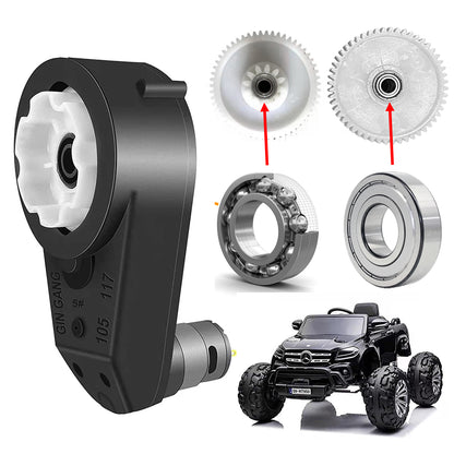 12 Volt Electric Hubs Motor Assembly Heavy Duty Gearbox for Kids Ride on Toys Car