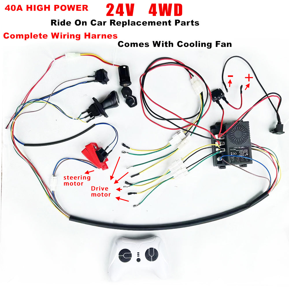 Children Electric Ride on Toys Car Vehicles Wires Harness Kit Set
