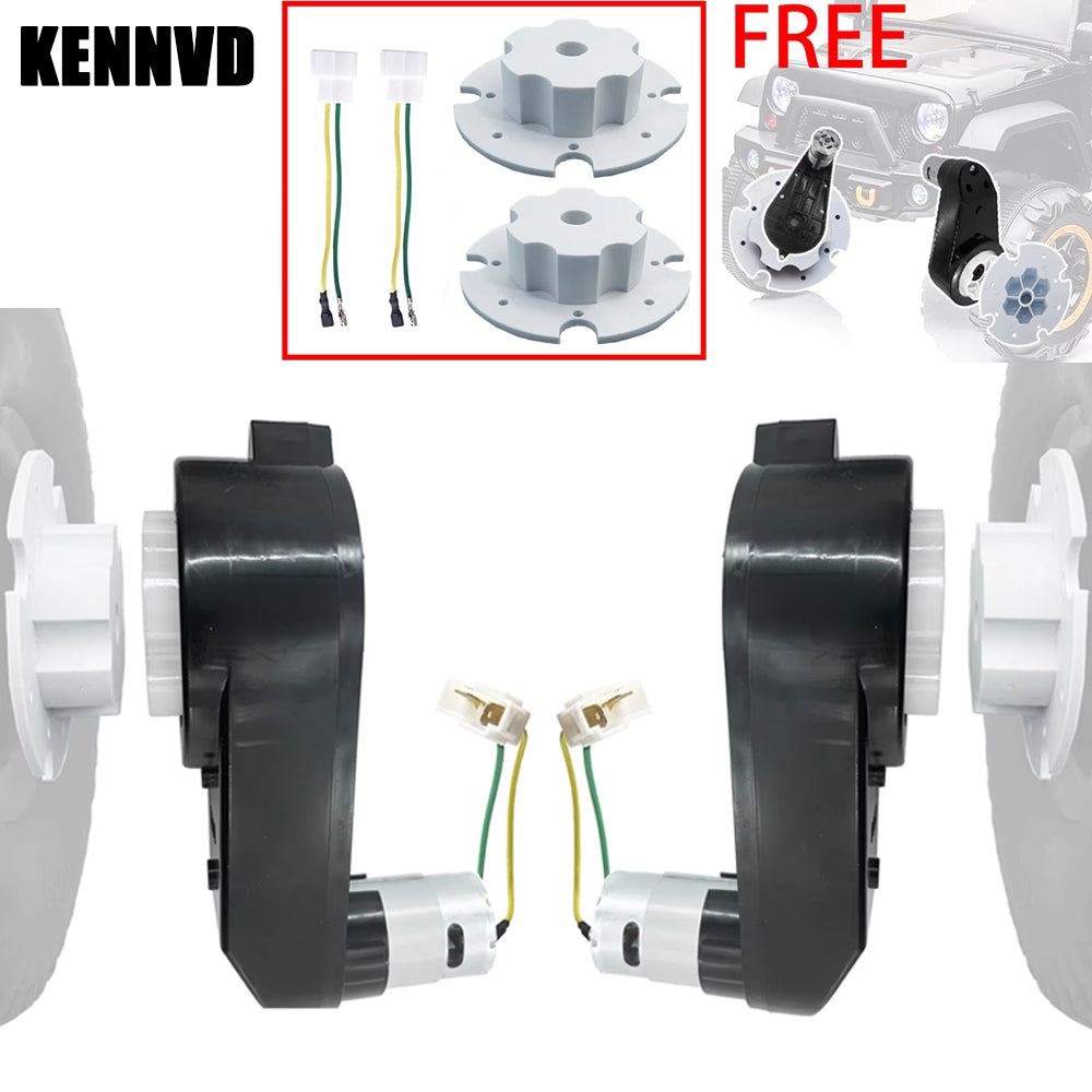 2PCS Motor Gearbox with Tire Coupler for Kidse Electric Toys