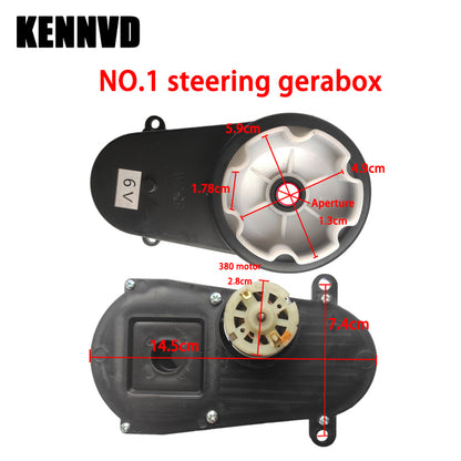 12-24Volt Steering Wheel Motor Gearbox for Kid's Ride on Toys Car Upgrade