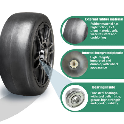2Pack 8.6''/22CM Solid Rubber Tires for Power Wheels