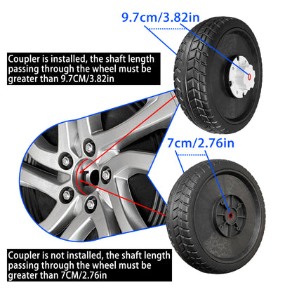 2Pack 26CM/10'' PU Solid Rubber Tire for Power Wheels