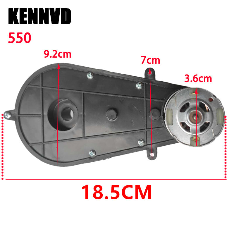 6V-24V RS550 Gearbox with Motor for Children's Electric Car