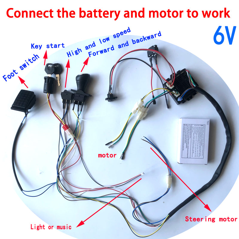 Children Electric Ride on Toys Car Vehicles Wires Harness Kit Set