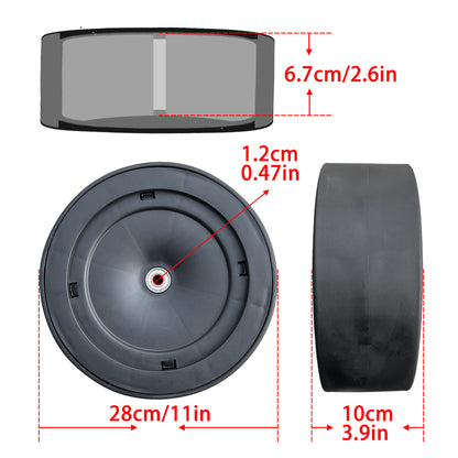 2Pack 11''/28CM Nylon Larger Rear Tires for Power Wheels