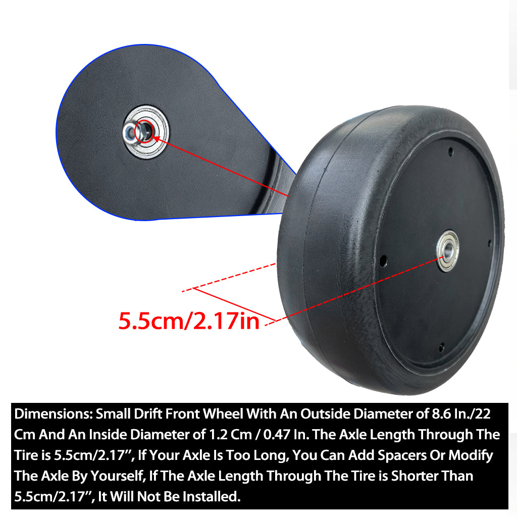 2Pack 8.6''/22CM Solid Rubber Tires for Power Wheels