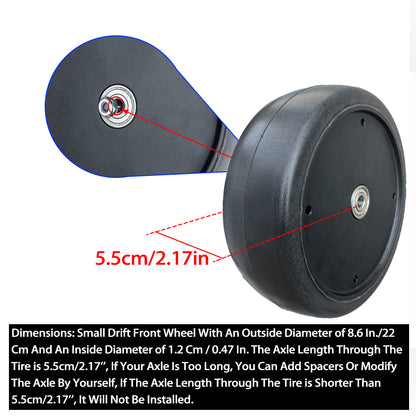 2Pack 8.6''/22CM Solid Rubber Tires for Power Wheels