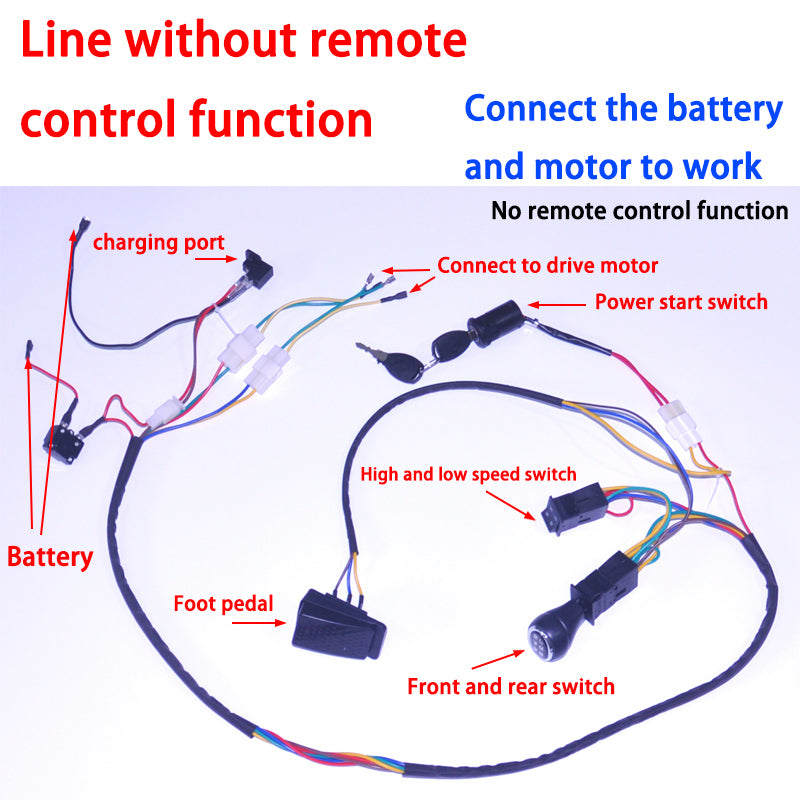 Children Electric Ride on Toys Car Vehicles Wires Harness Kit Set