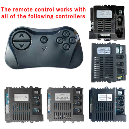 ZM Black Small Remote Control for Children' Electric Vehicles