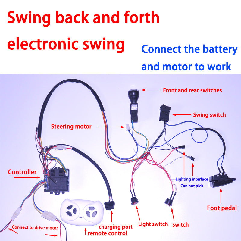 Children Electric Ride on Toys Car Vehicles Wires Harness Kit Set