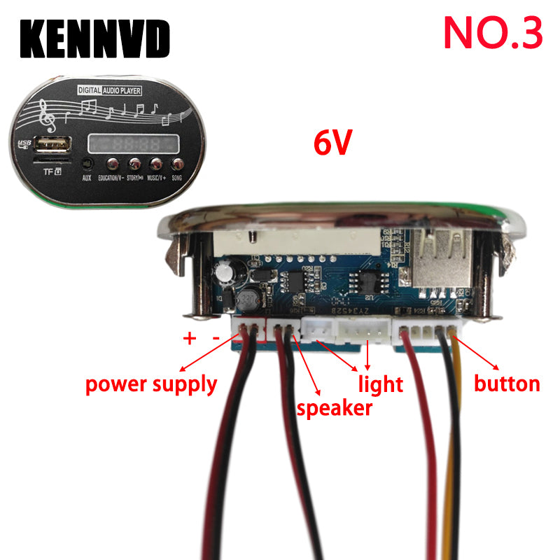 6-12V Children's Electric Toys Car MP3 Music Board